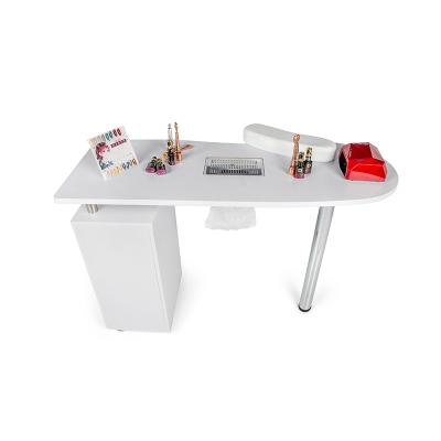 China Contemporary Modern Fashionable Manicure Table White Portable Nail Salon Beauty Nail Desk for sale