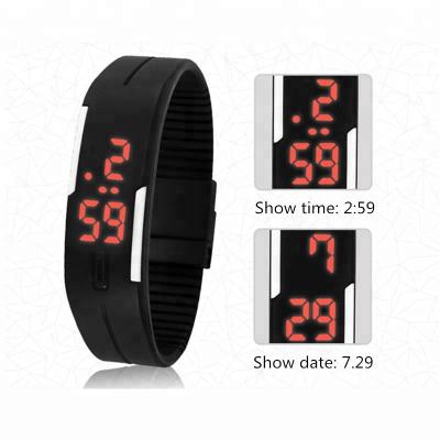 China Big day/date in stock! ! ! Hot Cheapest Price Silicone Led Watch for sale