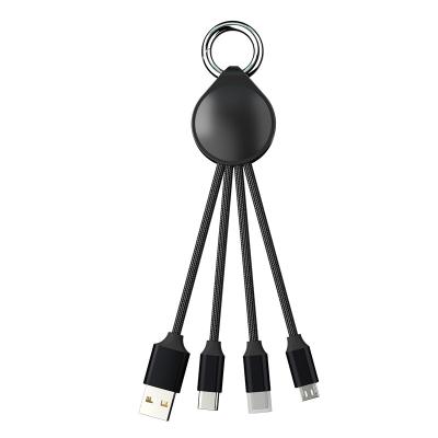 China New Main Chained MP3/MP4 Player Data Cable 3 in 1 Multifunctional Led Logo Gift Customization Usb Charging Cable Line for sale