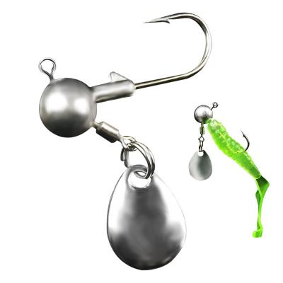 China Hot Sale Outdoor Fishing Lure Lead Jig Head Carp Fishing Hooks With Sequins for sale