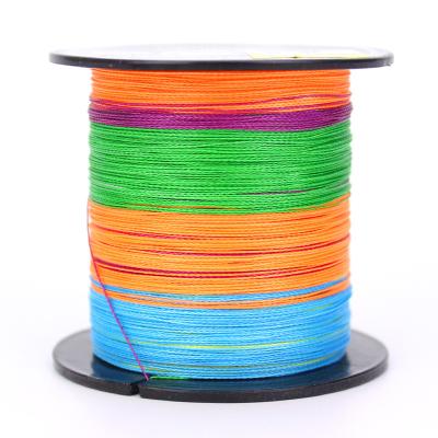 China Float Marker 100M 4 Strand Colorful PE Braided Sea Fish Aplet Fishing Lines for sale