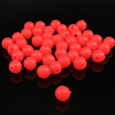 China Outdoor Fishing Red Color Round Hard Fishing Beads Lure Beads For Outdoor Fishing for sale