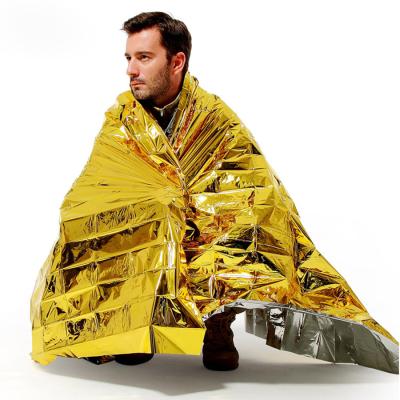 China Outdoor Survival Rescue Rescue Camping Gold Cmart Gold Mylar Thermal Blanket for sale