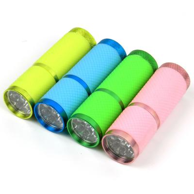 China Outdoor Kits Promotion Gift Pocket 9 LED Glow in the Dark Mini White Light Flashlight Waterpoof Torch for sale