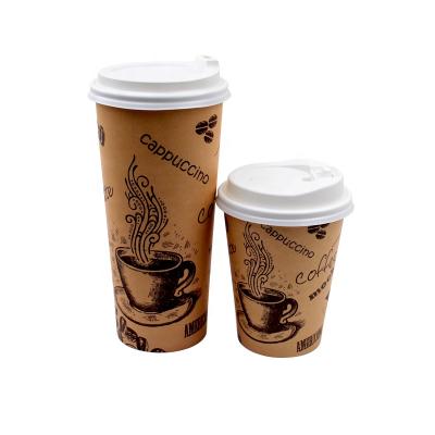 China Wholesale Custom PlA Disposable Hot Sale Single Wall Biodegradable Printed Paper Coffee Cups With Lid for sale