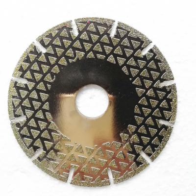 China Diamond Marble Cutting Tools 115mm Plated Blade Flange 125mm Plated Saw Blade for sale