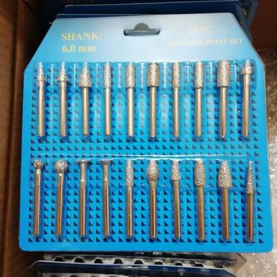 China Masonry Order Diamond Drill Bit Drilling CNC Directly Carving Bit For Granite Diamond Point Stone Marble Set for sale