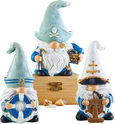 China Europe Custom Decorative Nautical Gnome Small Statue Living Room Sitting Table Figurines for sale