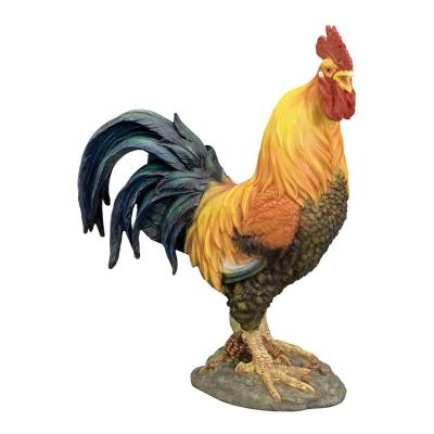 China Large Resin Europe Country Rooster Statue Farm Animal Garden Sculpture Figurine for sale