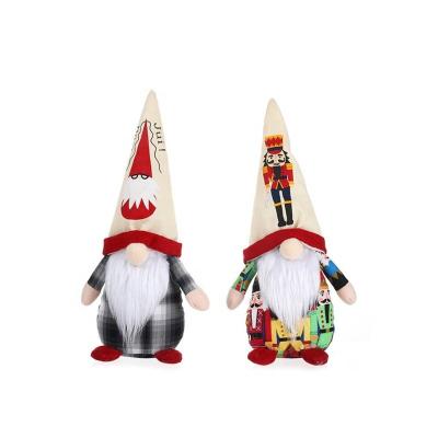 China 2022 Christmas Decoration Rudolph Faceless Doll Goblin Dwarf Walnut Soldier Elf Gnomes Plush Christmas Ornament Christmas Decoration for sale