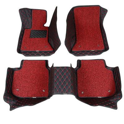 China high quality luxury unique 5d PVC/plastic twill car anti-skidding mat for audi for sale