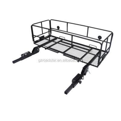 China High quality Suv 4x4 folding hitch carrier also as cargo and luggage carrier in black color for suv and 4x4 for sale