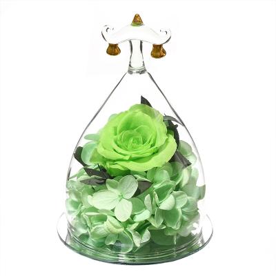 China decorative flowers & Garlands Twelve Zodiac Libra Preserved Roses Fresh Dried Flowers Forever Preserved Real By Eternity In Glass Dome for sale