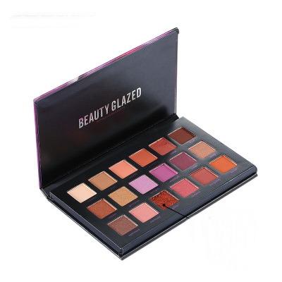 China Waterproof Makeup 18 Colors Eyeshadow Palette Textured Shadows Palette Multicolor Eyes Powder Glazed Plates Brand Beauty for sale