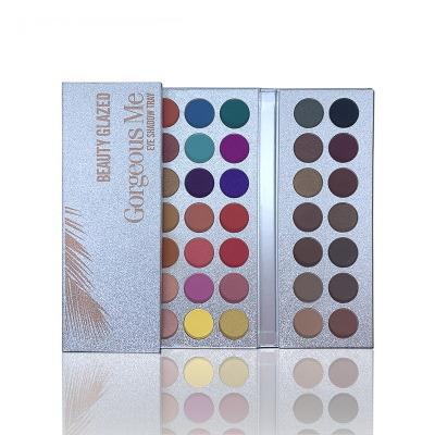 China Waterproof BEAUTY GLOSSY 63 Colors Eyeshadow Palette Popular Glitter Waterproof Eyeshadow For Eyes for sale