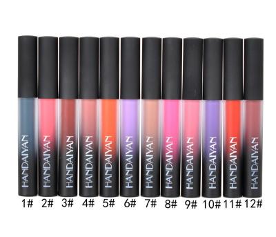 China HANDAIYAN Matte Lipgloss Long Lasting Sexy Makeup Waterproof Lip Cosmetics And Colorful Liquid Lipstick for sale