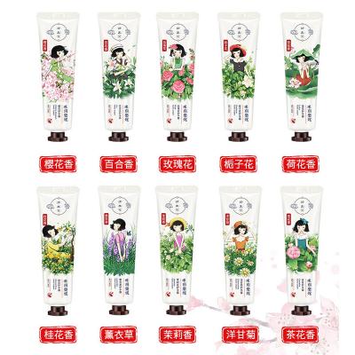 China MIYUELENI Wholesale Bulk Super Affordable Anti-Chacking Painted Style Floral Hand Cream For Hand for sale