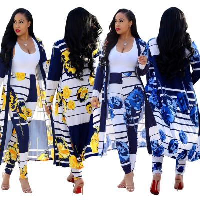 China Hot Selling Customizable Independent Folk Two-Piece With Long Coat Printing Overalls Woman Long Sleeve Overalls For Women for sale