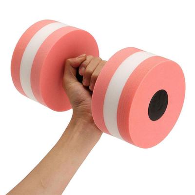 China Swimming High Density Floating EVA Foam Aquatic Dumbbell For Water Aerboics Pool Resistance for sale