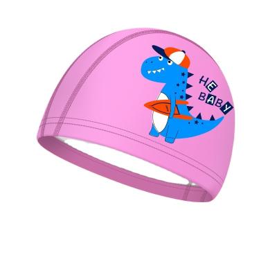 China Waterproof Durable Eco-friendly Logo Kids Unicorn Swim Cap High Elastic Waterproof swimming cap, cartoon swim bath cap for sale