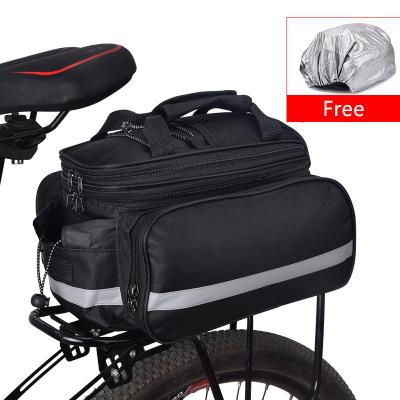 China Easy to install Wholesale Expandable Pack Polyester 27L Bike Rear Seat Bicycle Pannier Bag for sale