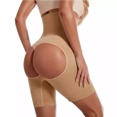 China Anti-Bacterial Butt Lifter Shapers Body Shaper Push Up Girdle Hi Waist Cincher Hollow Out Tummy Control Panties Sexy Thong Shapewear for sale