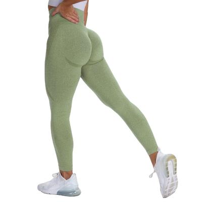 China Breathable Custom Logo Sexy Hide Cellulite Peach Butt High Elastane High Waist Scrunch Bum Yoga Gym Fitness Leggings For Women for sale