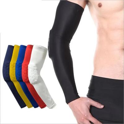 China Compression Sports pressure honeycomb anti-collision arm protector Basketball riding protective gear Fall prevention sleeve for sale