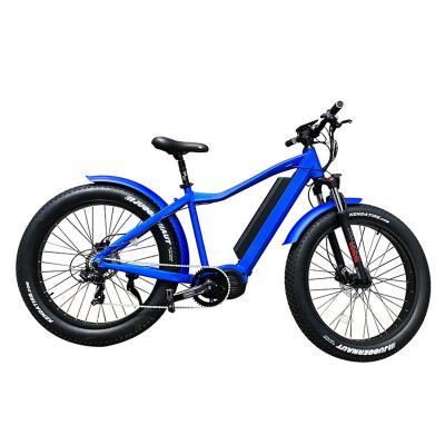 China 2021 750w 1000w good quality aluminum alloy 48v 52v 13ah lithium battery mid drive electric mountain bike ebike for hunting for sale