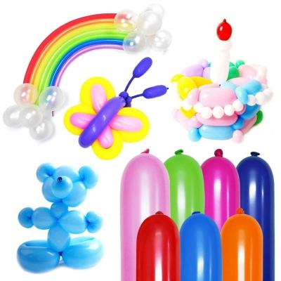 China Gift Toy Latex Balloons 260 Wedding Party Magic Decoration Balloons Strip Monochrome 100 PCs / Bag Custom Colored Balloons Long for sale