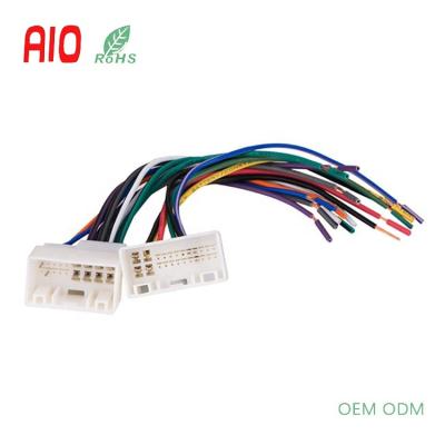 China AUX wiring. 24Pin +18 Pin Adapter Connector Receiver Automotive Car CD Stereo Wire Harness For 2010 Up Hyundai And Kia Vehicles for sale