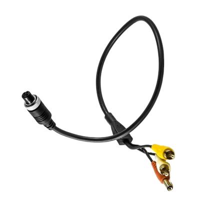 China Car DC 4 Pin GX12 Male Plug Aviation Connector Rear View Camera Rear View Camera Video-Audio Reverse Cable Car for sale