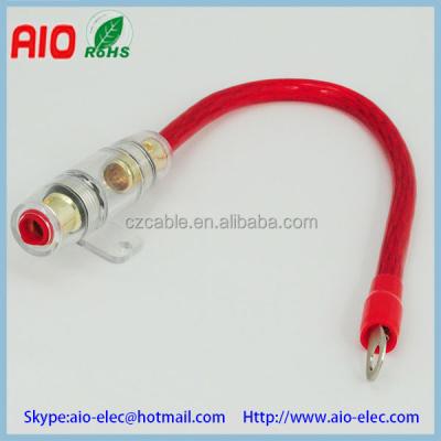 China 12v Automotive Fuse Holder To Spade Ring Battery Automotive Electronics Test Terminal Cable for sale