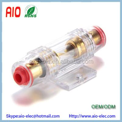 China Power Station Car Part Audio Electronics 4/8 Gauge AGU Fuse Holder For 20 - 100A for sale