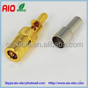 China SMB Female Connector CRIMP RF PCB Open Window Crimp Type STRAIGHT CABLE: RG174/RG316/RG1 79/RG178/... for sale