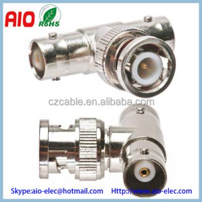 China RF 50 OHM BNC Splitter 1 2 Male To Female Tee Fits Right Angle To Change Connector Type for sale