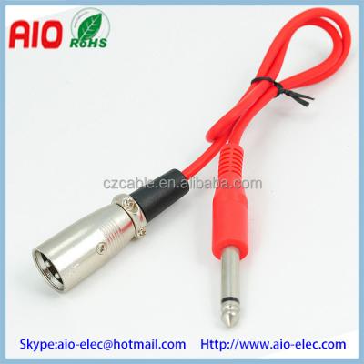 China audio & XLR Gunmetal Video Microphone mic / 6.35mm 1/4 inch Phone Jack Male Jack Connector Female Audio Cable for sale