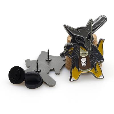 China USA Dropshipping kawaii metal black dyed enamel pin baby lapel pin custom metal badge pin for hat for sale