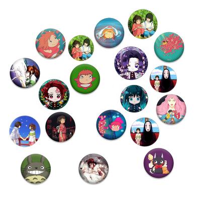 China 3D Size 32mm 37mm 44mm 58mm Custom Size Circle Tin Button Pin Metal Tinplate Button Anime Badge for sale