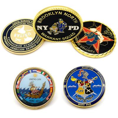 China USA No Min Logo Printing Resin Custom Metal Embossed Soft Hard Enamel 3D Epoxy Souvenir Challenge Coin for sale