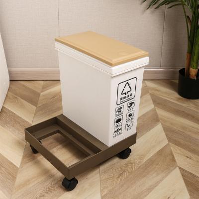 China Viable China Manufacturing Cheap Plastic Wet & Dry Separation Bin Home Kitchen Trash Can for sale