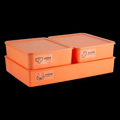 China Wholesale Price Viable Plastic Storage Box Socks Underwear Organizer Storage Box for sale