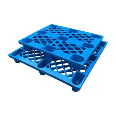 China Factory Single Faced Pallet Nine Feet Pallet 1000*800MM HDPE Color 4-Way Pallet Warehouse Cargo Transfer Pallet Blue Plastic for sale