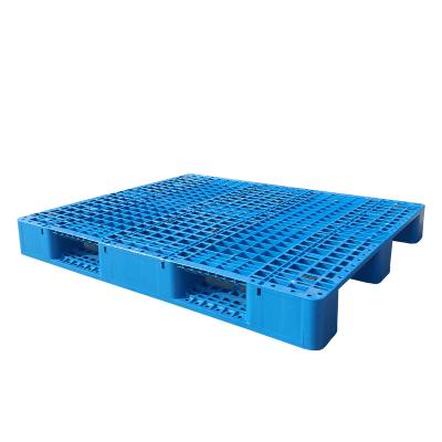 China Grid 3 Skids HDPE Plastic Pallet Single Faced Heavy Duty Warehouse Logistics Industry Storage Pallet China Manufacturer Pallet Factory for sale