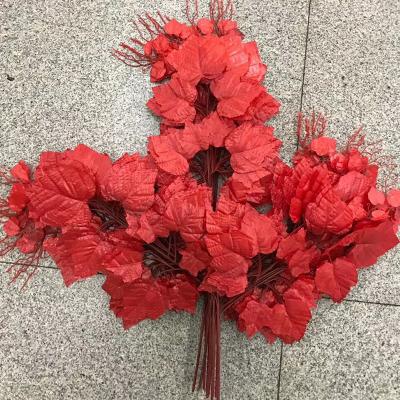 China 12pcs/Bag China Factory Wholesale Artificial Flower And Factory Artificial Grape Leaf for sale