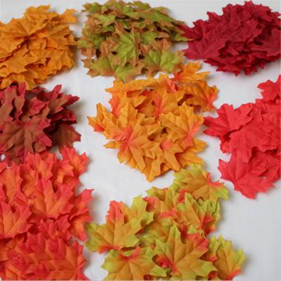 China Durable Artificial Leaves 50pcs/bag Christmas Decor For Home Wedding Silk Plants Fake Flowers Sewing Plastic Diy Floristics Grow Leaves for sale