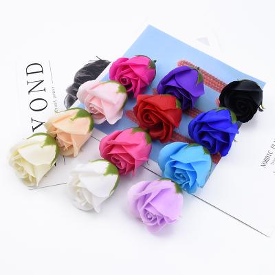 China Wedding Durable Valentine's Day Heads Roses Soap Flower Wall Present Decorative Diy Gifts Box Home Decor Artificial Flowers for sale