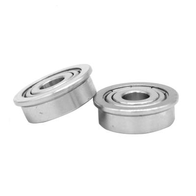 China High precision miniature stainless steel flange low noise ball bearings F74ZZ with 4*7/8.2*2.5mm for sale