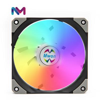 China Factory Fan Computer Chassis Fan Rainbow LED Light For PC CPU Cooler Ultra Quiet High Airflow ARGB Fan for sale