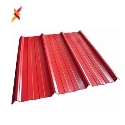 China American Red Trapezoidal Color Steel Corrugated Sheet Metal Sheet Ppgi Sheets for sale